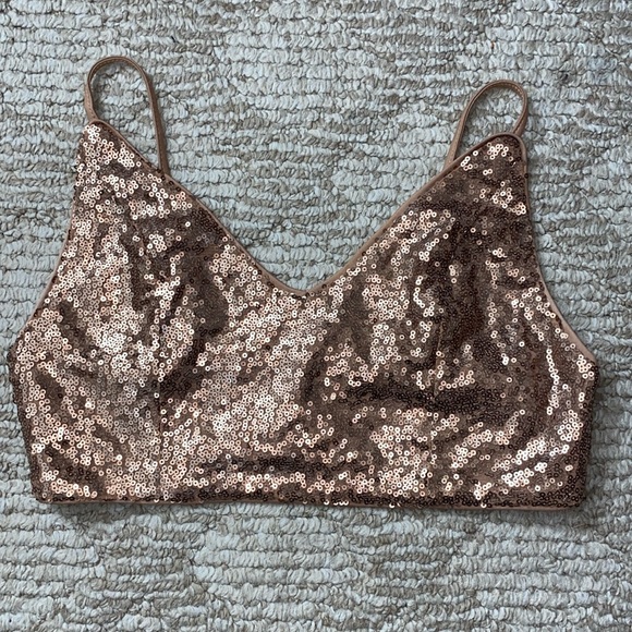 Forever 21 Tops Glitter Crop Top Poshmark